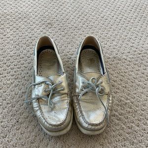 Sperry gold loafers